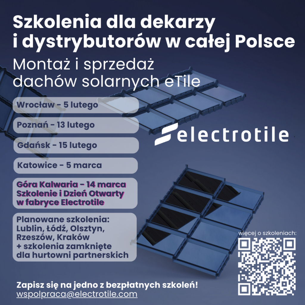 Zaproszenie na szkolenie dla dekarzy i dystrybutorów pokryć dachowych - cała Polska